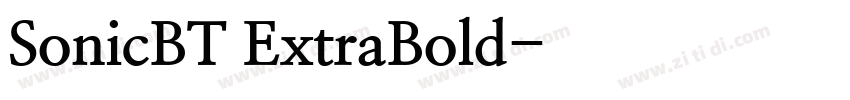 SonicBT ExtraBold字体转换